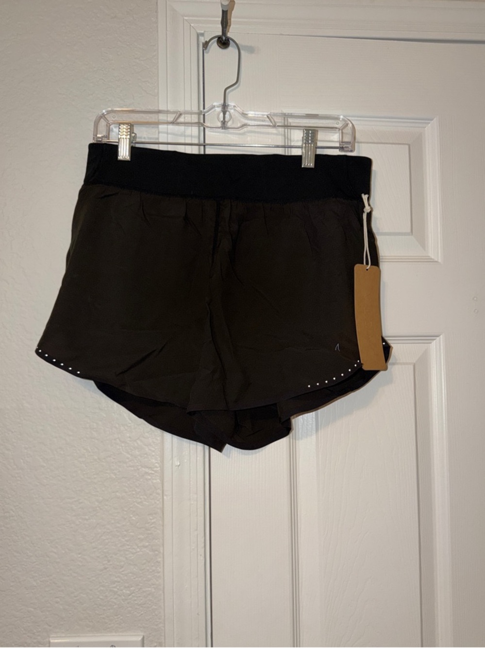 Acta Flow Material Black Athletic Shorts
